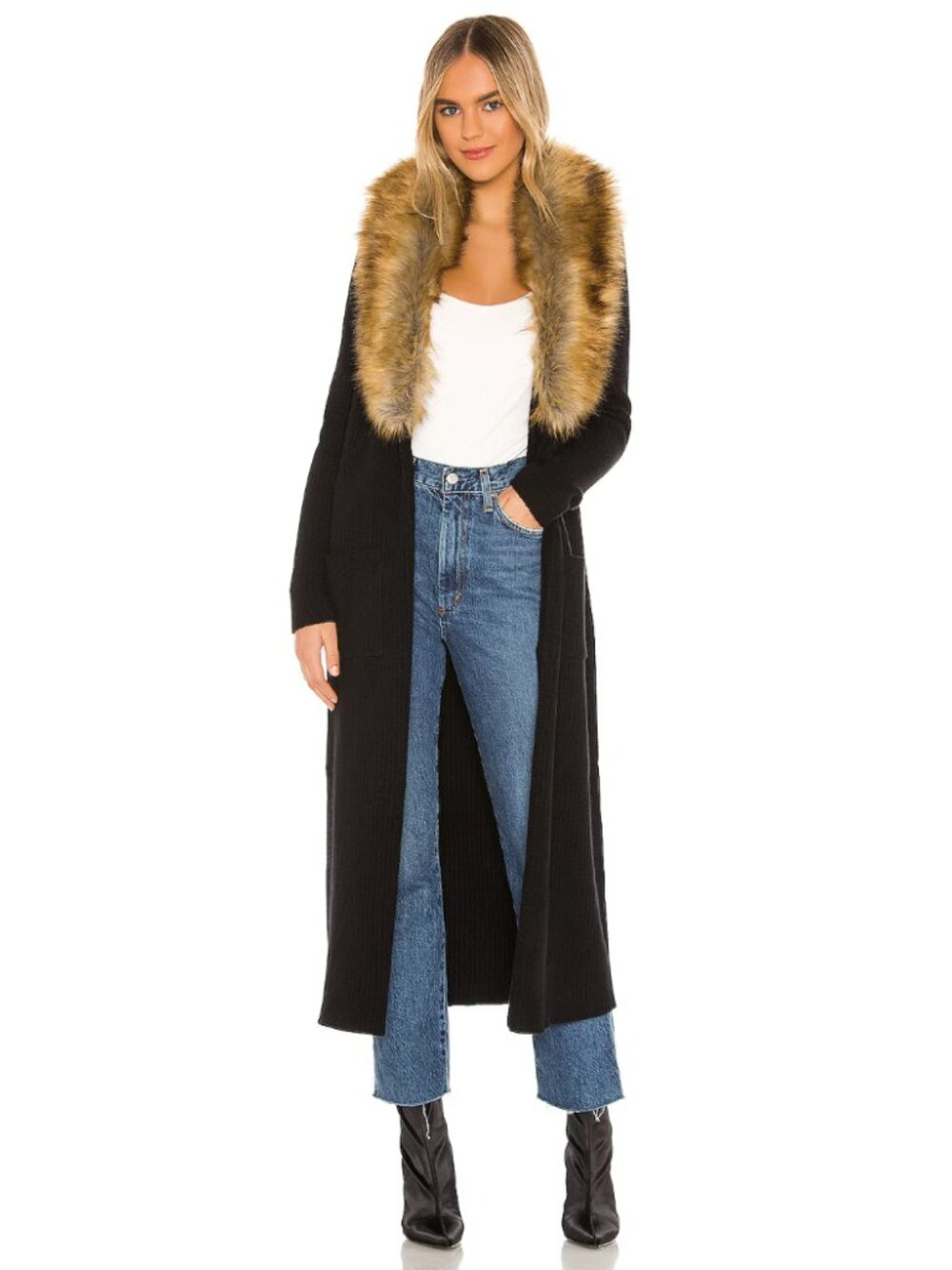 Show Me Your Mumu | Lombardi Long Cardigan With Faux Fur Trim